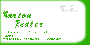 marton redler business card